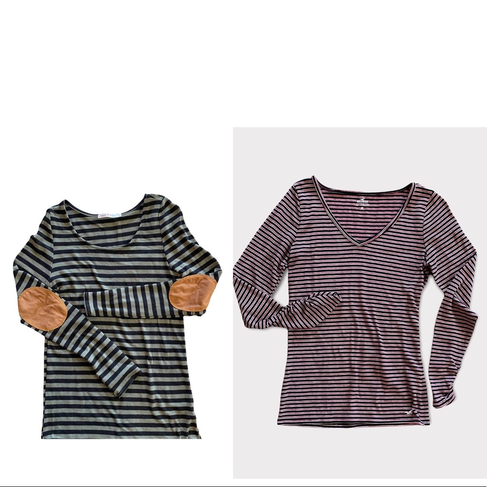 2 Striped Long Sleeve Shirts